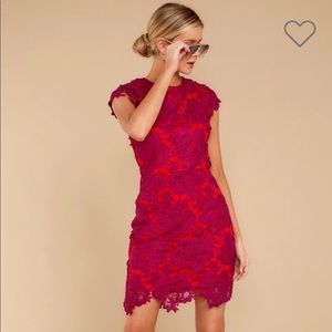 Love blooms magenta lace dress